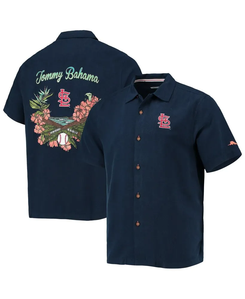 St Louis Cardinals MLB Mens Floral Button Up Shirt