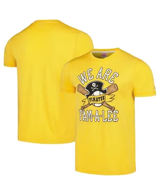 Men's Homage Gold Pittsburgh Pirates We Are Fam-a-Lee Tri-Blend T-shirt
