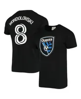 Men's Fanatics Chris Wondolowski Black San Jose Earthquakes Authentic Stack T-shirt