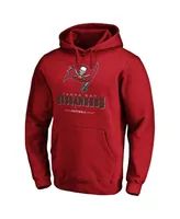 Men's Fanatics Red Tampa Bay Buccaneers Big and Tall Team Logo Lockup Pullover Hoodie