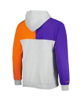 Men's Mitchell & Ness Heather Gray Phoenix Suns Tie-Breaker Pullover Hoodie