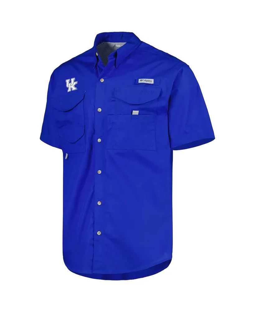 Men's Columbia Royal Kentucky Wildcats Bonehead Button-Up Shirt