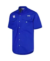 Men's Columbia Royal Kentucky Wildcats Bonehead Button-Up Shirt