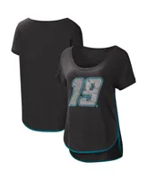 Women's G-iii 4Her by Carl Banks Black Martin Truex Jr Rookie Scoop Neck T-shirt