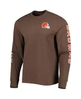 Men's Cleveland Browns '47 Brand Brown Franklin Long Sleeve T-shirt