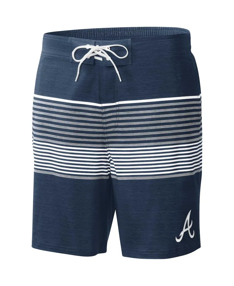 Men's G-iii Sports by Carl Banks Navy Atlanta Braves Coastline Volley Swim Shorts