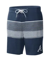 Men's G-iii Sports by Carl Banks Navy Atlanta Braves Coastline Volley Swim Shorts