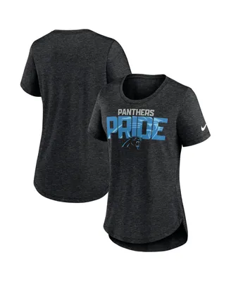 Women's Nike Heather Black Carolina Panthers Local Fashion Tri-Blend T-shirt
