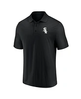 Men's Fanatics Black, Gray Chicago White Sox Dueling Logos Polo Shirt Combo Set