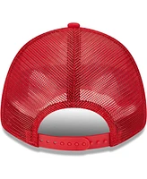 Men's New Era Cream, Red Tampa Bay Buccaneers Team Stripe Trucker 9FORTY Snapback Hat