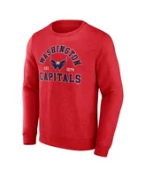 Men's Fanatics Red Washington Capitals Classic Arch Pullover Sweatshirt