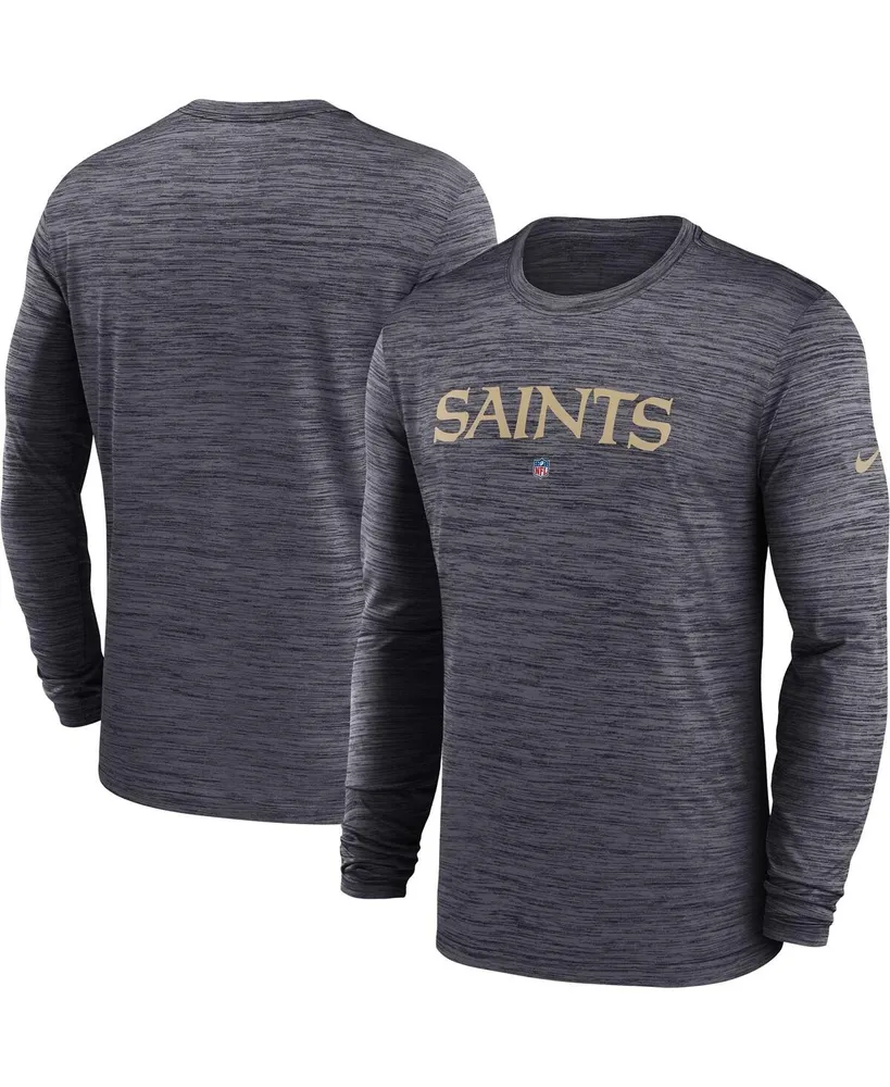 Men's Nike Black New Orleans Saints Sideline Team Velocity Performance Long Sleeve T-shirt