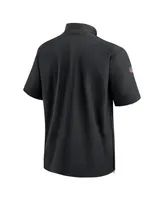 Men's Nike Black Cincinnati Bengals Sideline Coach Short Sleeve Hoodie Quarter-Zip Jacket