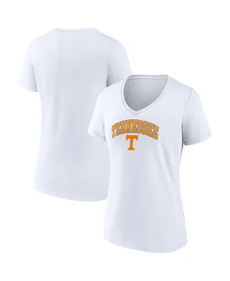 Women's Fanatics White Tennessee Volunteers Evergreen Campus V-Neck T-shirt