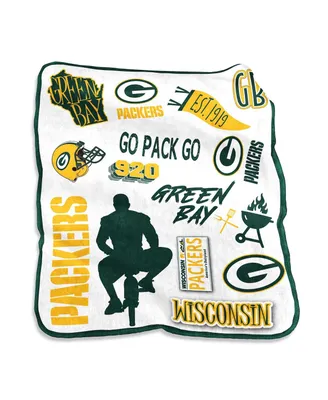 Green Bay Packers 50'' x 60'' Native Raschel Plush Throw Blanket