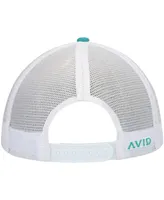 Men's Avid Teal, White Lay Day Trucker Snapback Hat