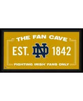 Notre Dame Fighting Irish Framed 10" x 20" Fan Cave Collage