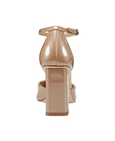 Marc Fisher Women's Demeter Adjustable Ankle Strap Dress Pumps - Light Natural