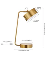 Hudson & Canal Bradburn 18.5" Metal Shade Tall Integrated Led Table Lamp