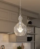 Hudson & Canal Verona 7" Glass Shade Wide Pendant