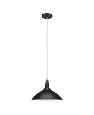 Hudson & Canal Barton 14" Metal Shade Wide Pendant