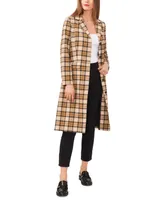 1.state Women's Notched Lapel Mac Coat