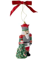 Spode Christmas Tree Houndstooth Nutcracker Ornament