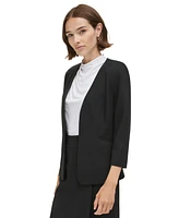 Calvin Klein Women's 3/4-Sleeve Open-Front Blazer