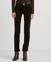 Lauren Ralph Stretch Corduroy Mid-Rise Straight Pants