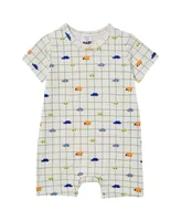 Cotton On Baby Boys Printed Short Sleeved Romper