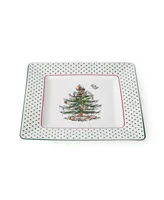 Spode Christmas Tree Polka Dot Square Platter