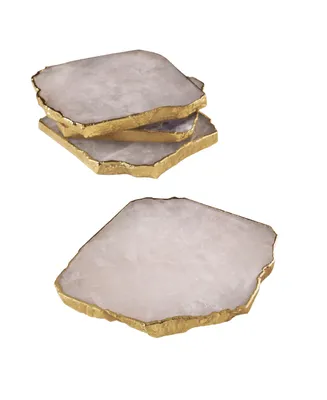 Gauri Kohli Dazzle Rose Quartz Coasters, Set of 4