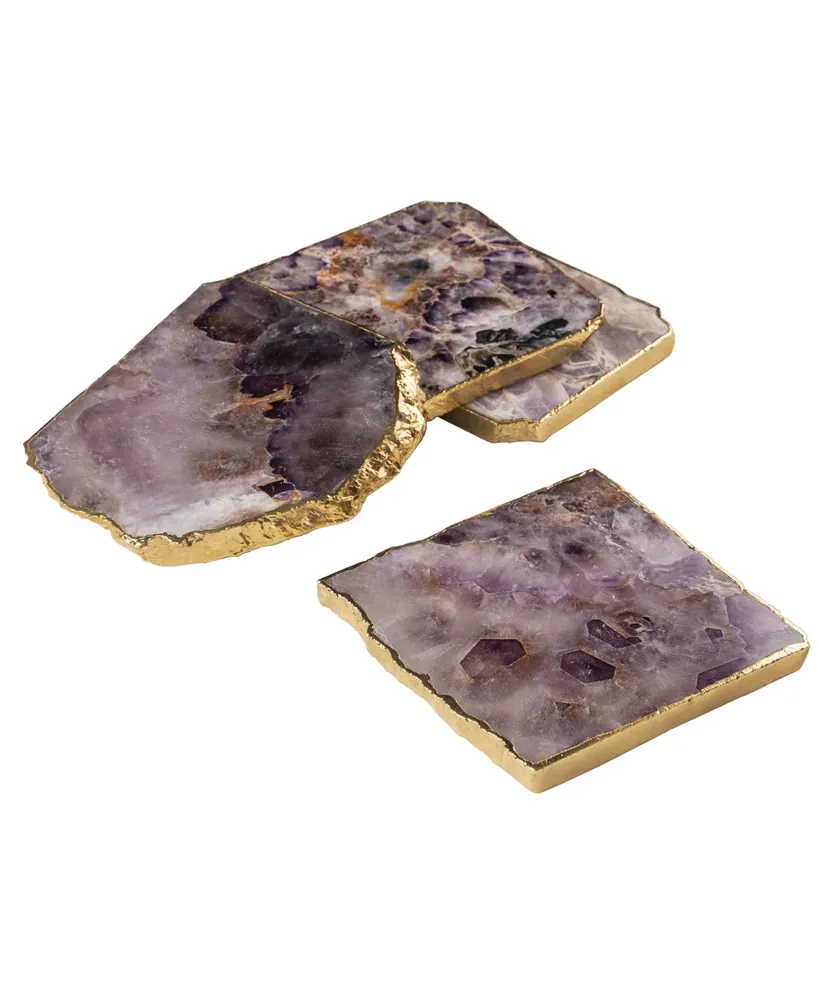 Gauri Kohli Dazzle Amethyst Coasters, Set of 4