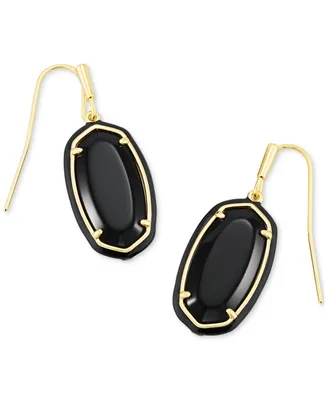 Kendra Scott 14k Gold-Plated Oval Stone Drop Earrings
