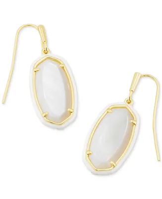 Kendra Scott 14k Gold-Plated Oval Stone Drop Earrings