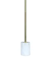 61.5" Metal Marble Floor Lamp with Designer Shade