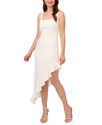 Adrianna Papell Women's Asymmetrical Flounce-Hem Midi Dress