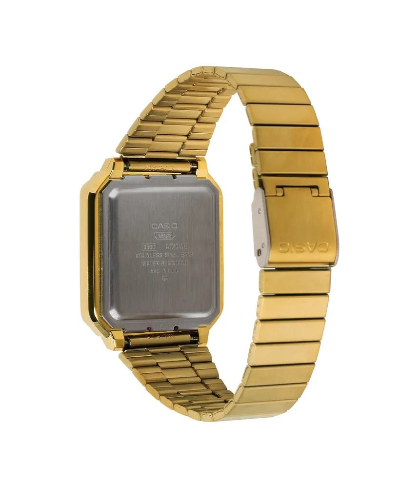 G-Shock Unisex Digital Gold-Tone Stainless Steel Watch 33.5mm, A120WEG-9AVT