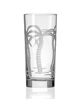 Rolf Glass Palm Tree Cooler Highball Glass 15oz