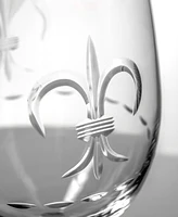 Rolf Glass Fleur De Lis White Wine Glass 12oz