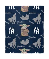 Northwest X Disney New York Yankees Yoda Hugger Pillow and Silk Touch Throw Set