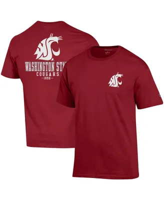 Men's Champion Crimson Washington State Cougars Stack 2-Hit T-shirt