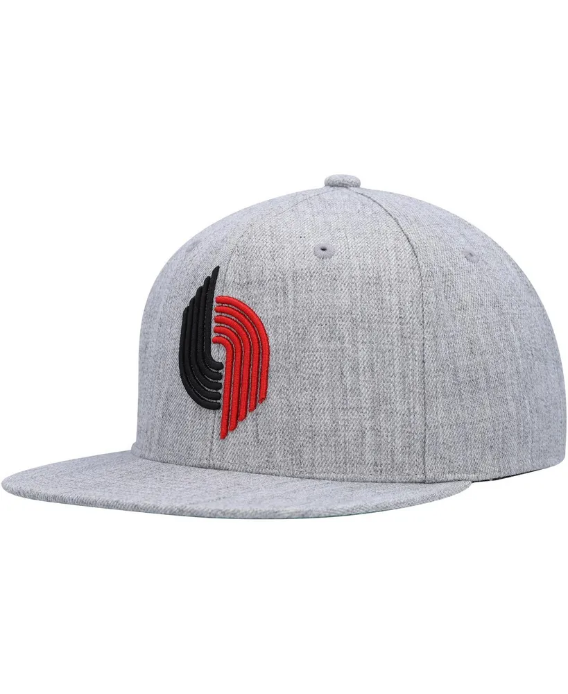Men's Mitchell & Ness Heather Gray Portland Trail Blazers Hardwood Classics 2.0 Snapback Hat