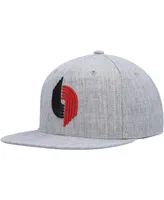 Men's Mitchell & Ness Heather Gray Portland Trail Blazers Hardwood Classics 2.0 Snapback Hat