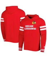 Men's Starter Red Chicago Blackhawks Offense Long Sleeve Hoodie T-shirt