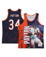 Men's Mitchell & Ness Walter Payton Navy Chicago Bears 1983 Player Burst Tank Top