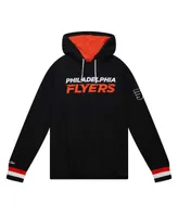 Men's Mitchell & Ness Black Philadelphia Flyers Legendary Slub Hoodie Long Sleeve T-shirt