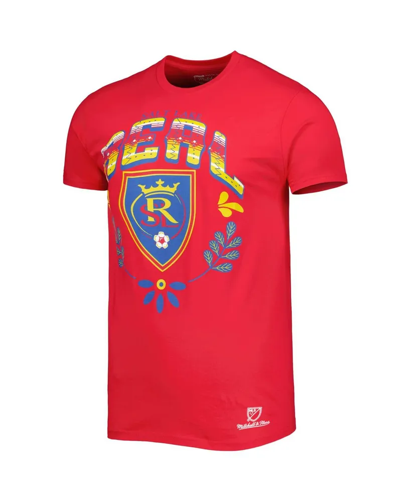 Men's Mitchell & Ness Red Real Salt Lake Serape T-shirt