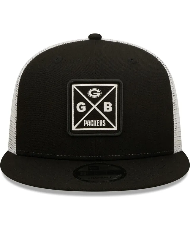 Green Bay Packers New Era x Alpha Industries A-Frame 9FORTY Trucker  Snapback Hat - Black