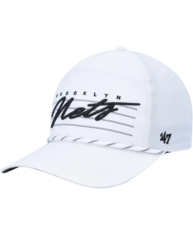 Men's '47 Brand White Brooklyn Nets Downburst Hitch Snapback Hat